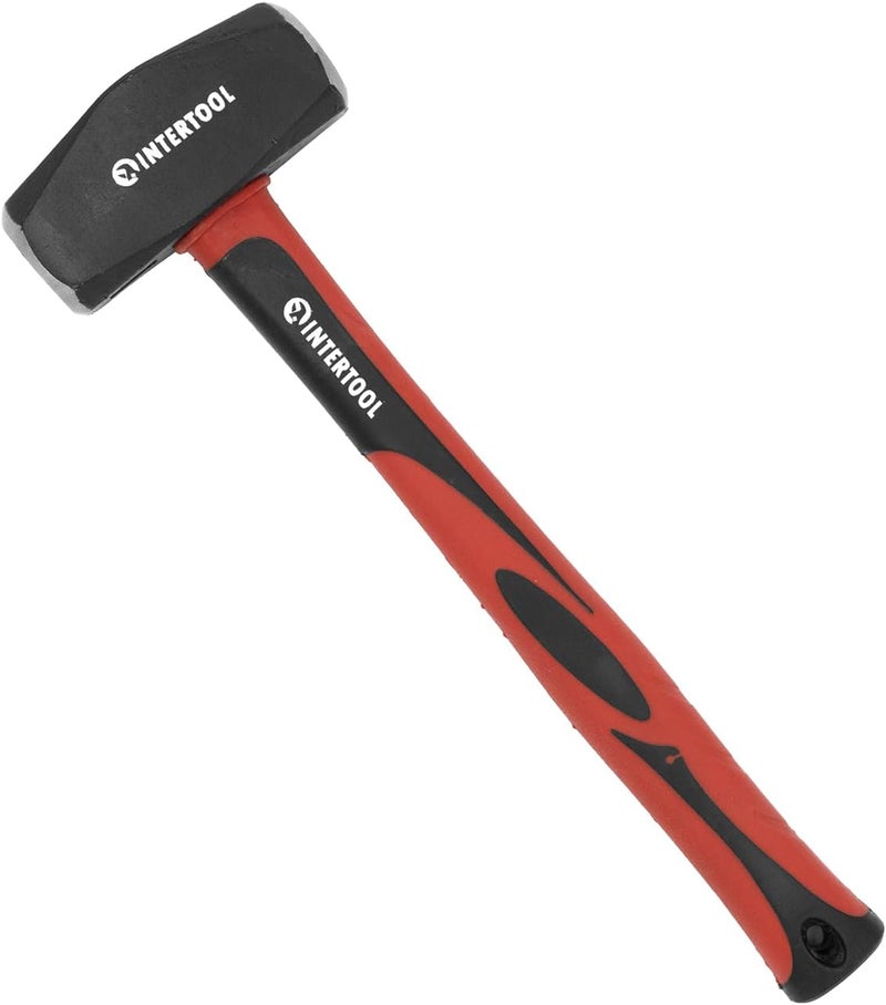 INTERTOOL 4 lbs Small Sledge Hammer | Drilling/Crack Mini Sledgehammer with Heavy-Duty Steel & Shock Absorbing Non-Slip Fiberglass Handle | HT08-0247 - Image 1